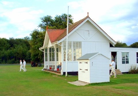 The cricket pavillion at Blagdon