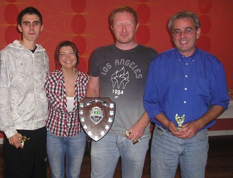 Team representatives with the trophy